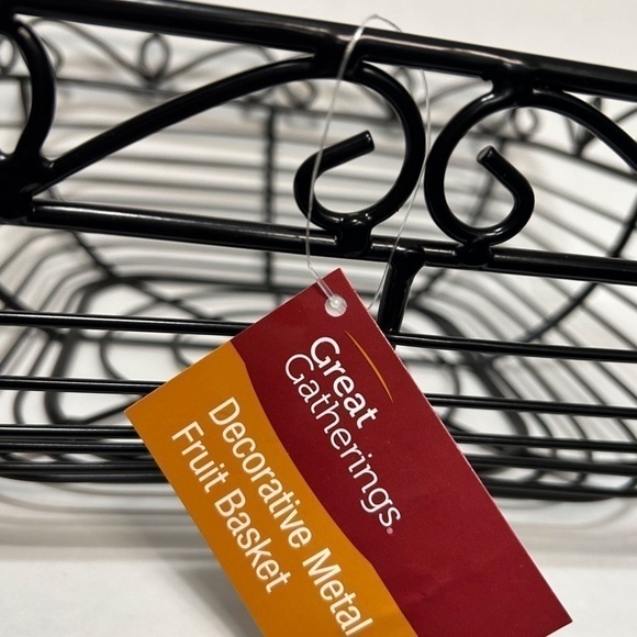 Fruit Basket Great Gatherings Decorative Black Metal - Picture 4 of 4